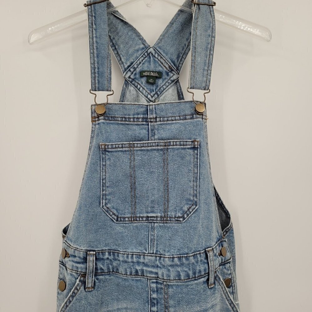 Wild Fable Distressed Short Jean Overalls - Picture 5 of 9